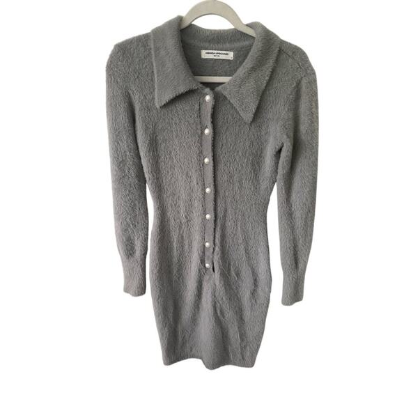 AMANDA UPRICHARD Devin Mini Dress in Fog - XS - Picture 2 of 4